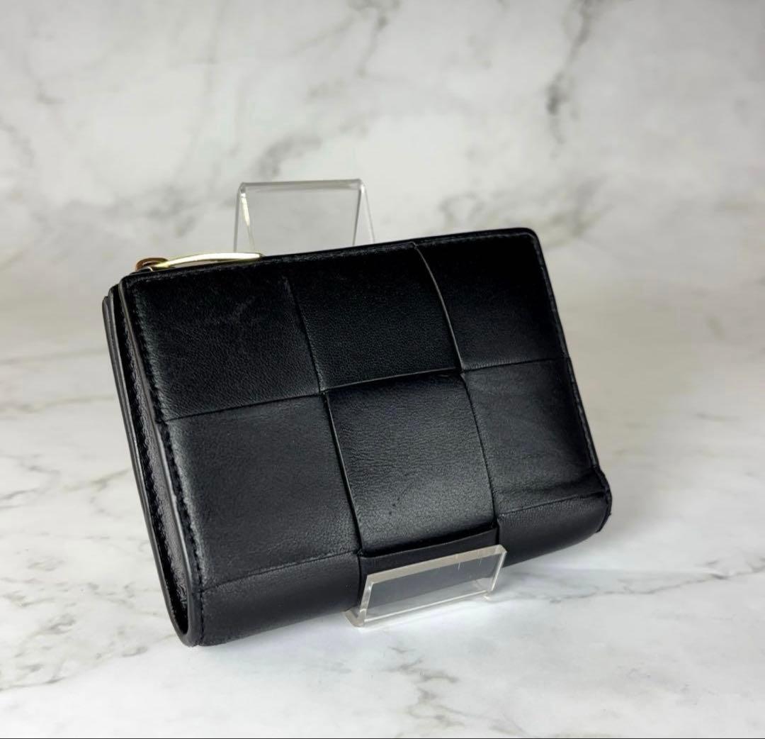 BOTTEGA VENETA ブラック 二つ折り　カセット財布
