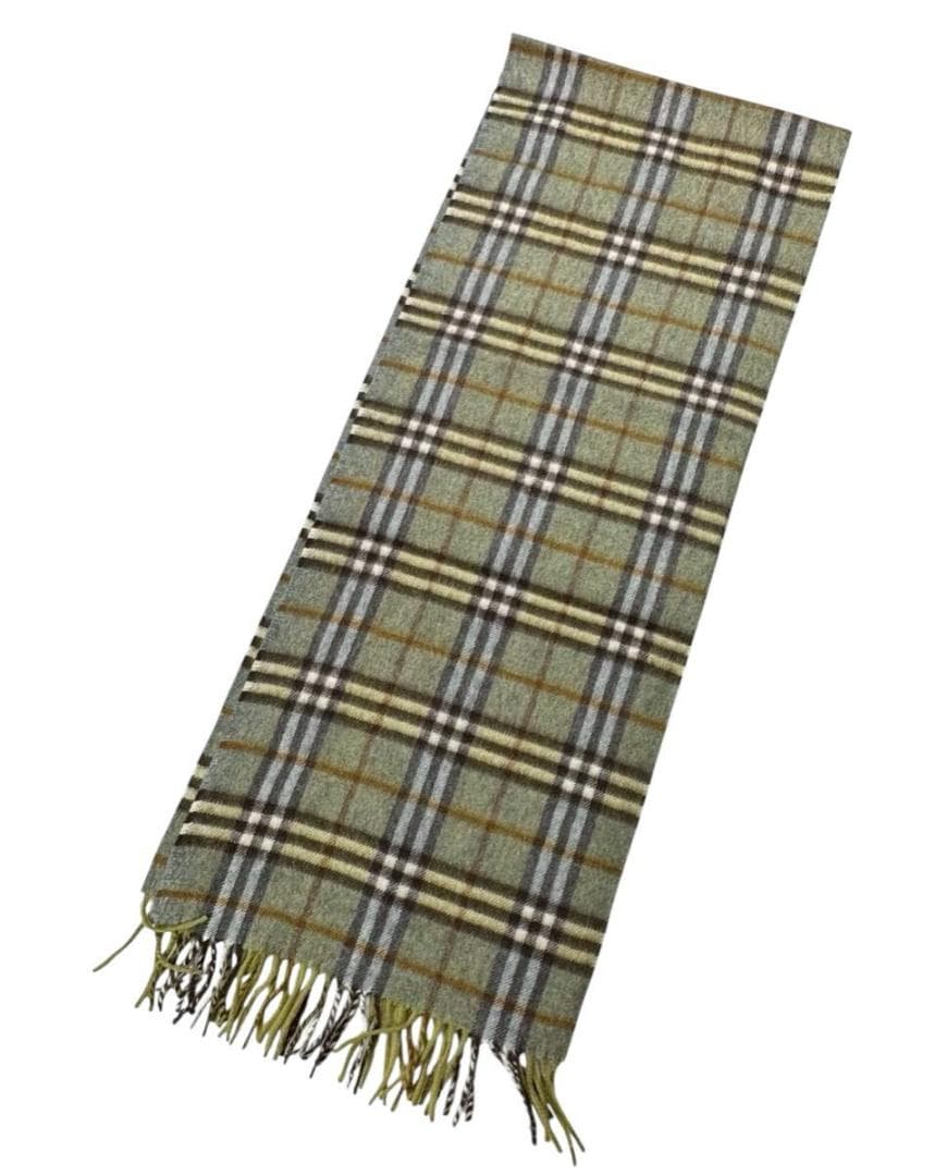 バーバリー ロンドン カシミア100％ ノバチェック柄 ニット マフラー