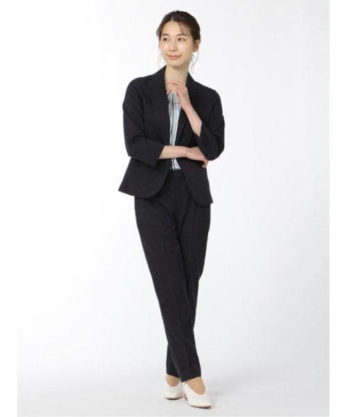 TAKA-Q(タカキュー) スーツパンツセット 7分袖ジャケット＋パンツ 紺