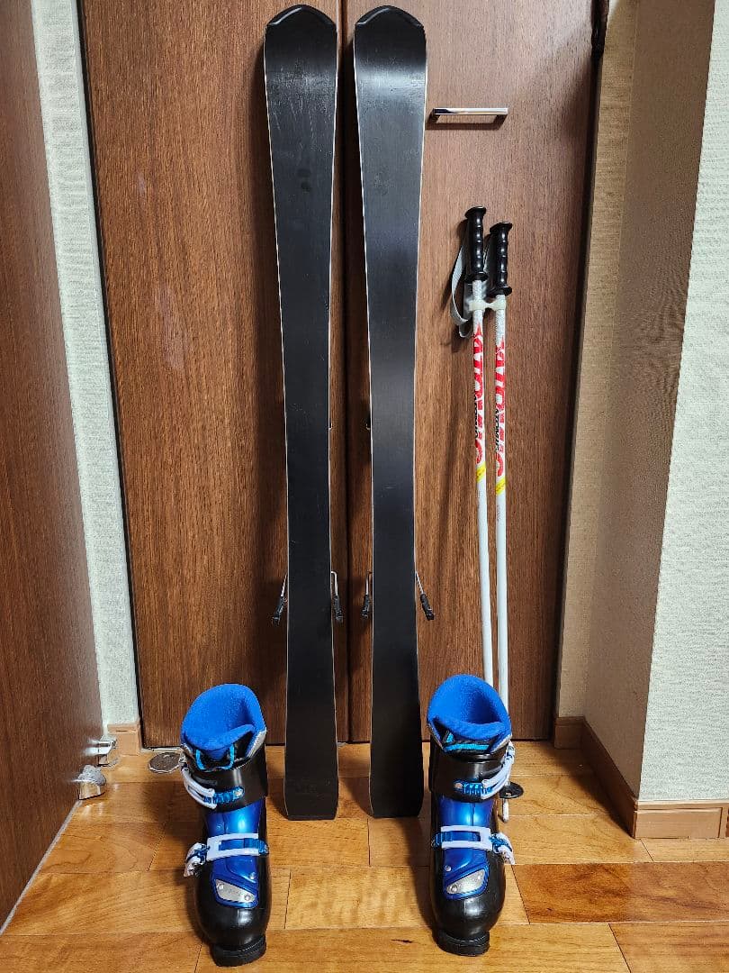 子供スキー板セット スキー板120cm ブーツ22cm　ストック