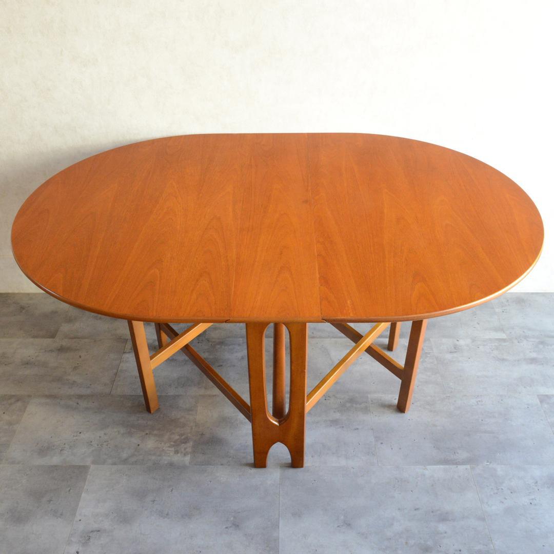 Jentique イギリスヴィンテージ ゲートレッグダイニングテーブル オーバル