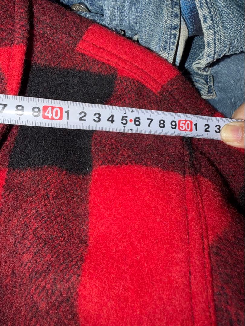 ほ*ん様 チャレンジャー18AW バッファローチェック柄ウールワークジャケット長