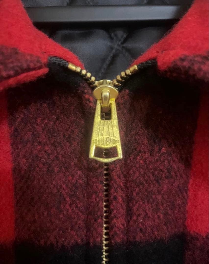 ほ*ん様 チャレンジャー18AW バッファローチェック柄ウールワークジャケット長