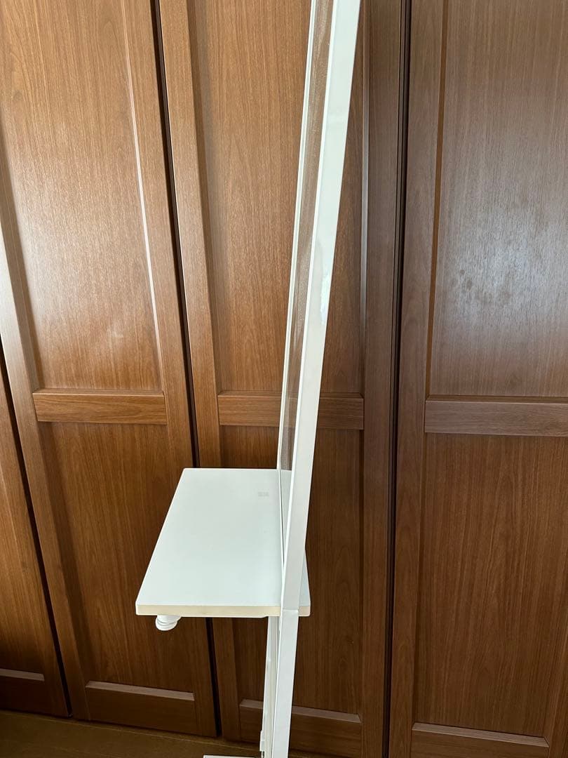 メイク　化粧台　美容室　エステサロンミラー　シェルフ　ホワイト