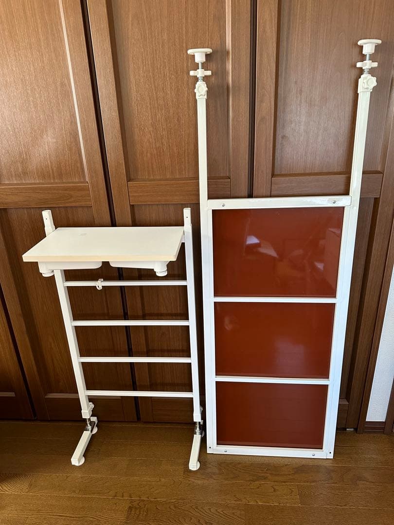 メイク　化粧台　美容室　エステサロンミラー　シェルフ　ホワイト