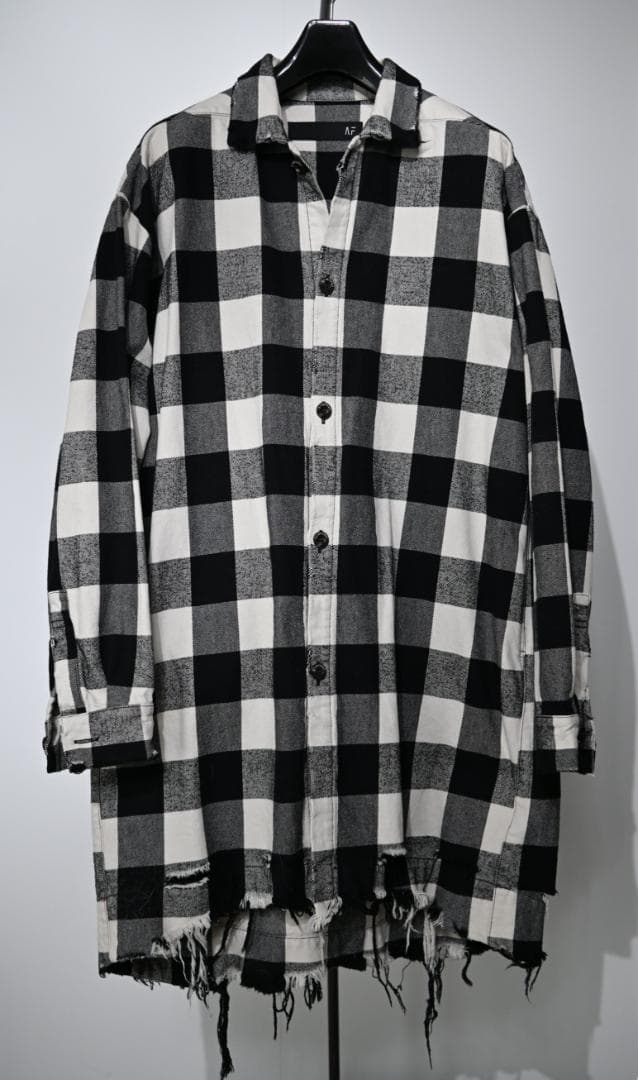 トップス A.F ARTEFACT GRUNGE SHIRT-COAT