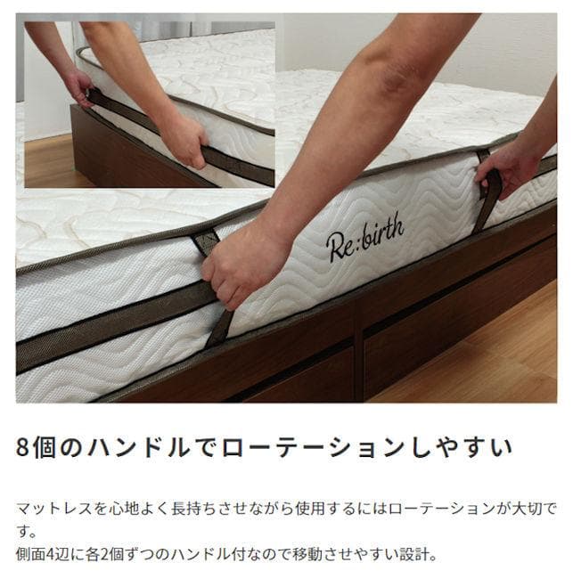 圧縮梱包ポケットコイルマットレス（シングル）厚み21cm 少し硬め（1166）