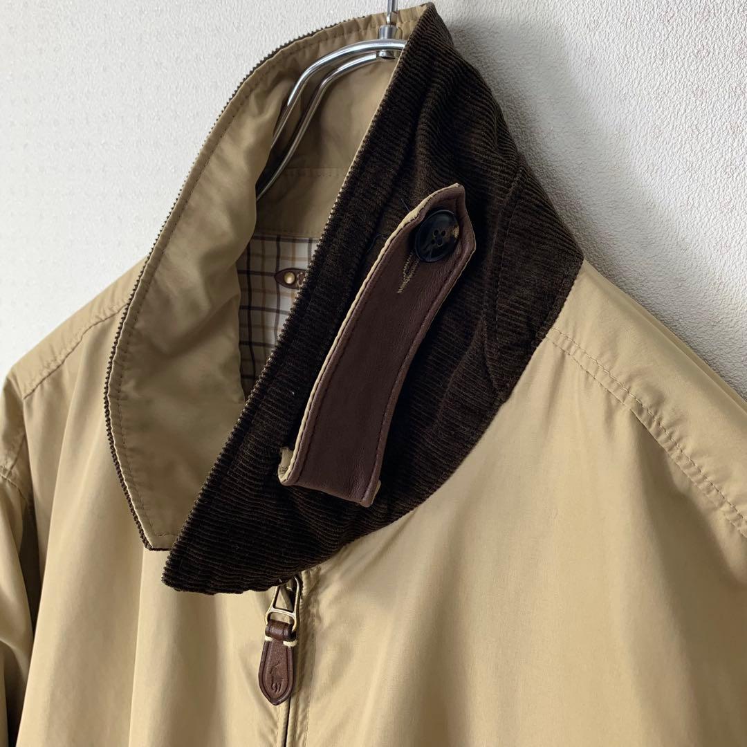 美品 ポロバイラルフローレン スイングトップ M ベージュ ポリエステル 刺繍