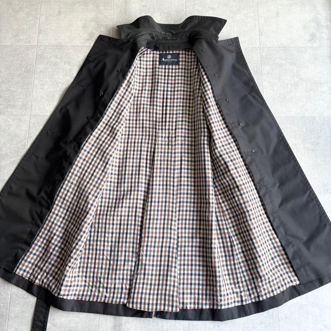 アクアスキュータム ウールライナー付き 2way トレンチコート ブラック 10