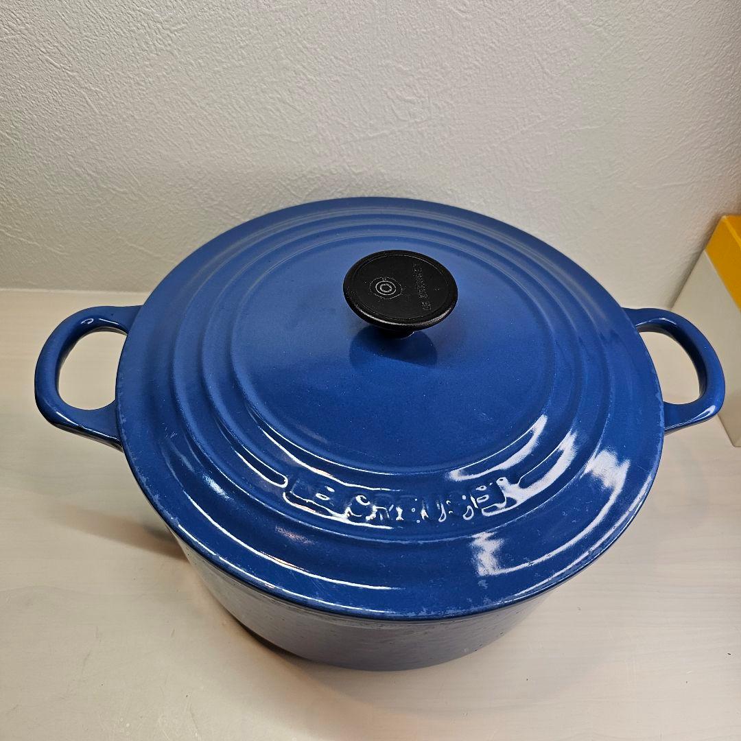 LE CREUSET ル・クルーゼ 両手鍋 マルセイユブルー 青い 22CM