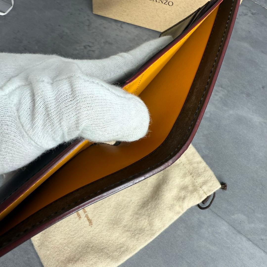 ★未使用品★GANZO 二つ折り財布 AVON ブライドルレザー ブラック