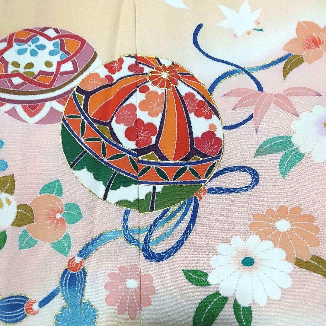 正絹☆京友禅☆暈しが繰り広げる淡い色彩の道長取りが天の川のような7歳七五三用祝着