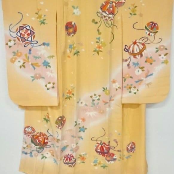 正絹☆京友禅☆暈しが繰り広げる淡い色彩の道長取りが天の川のような7歳七五三用祝着