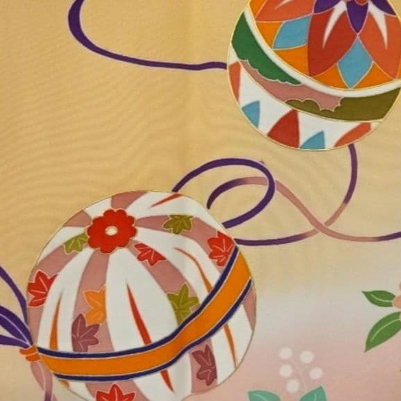 正絹☆京友禅☆暈しが繰り広げる淡い色彩の道長取りが天の川のような7歳七五三用祝着