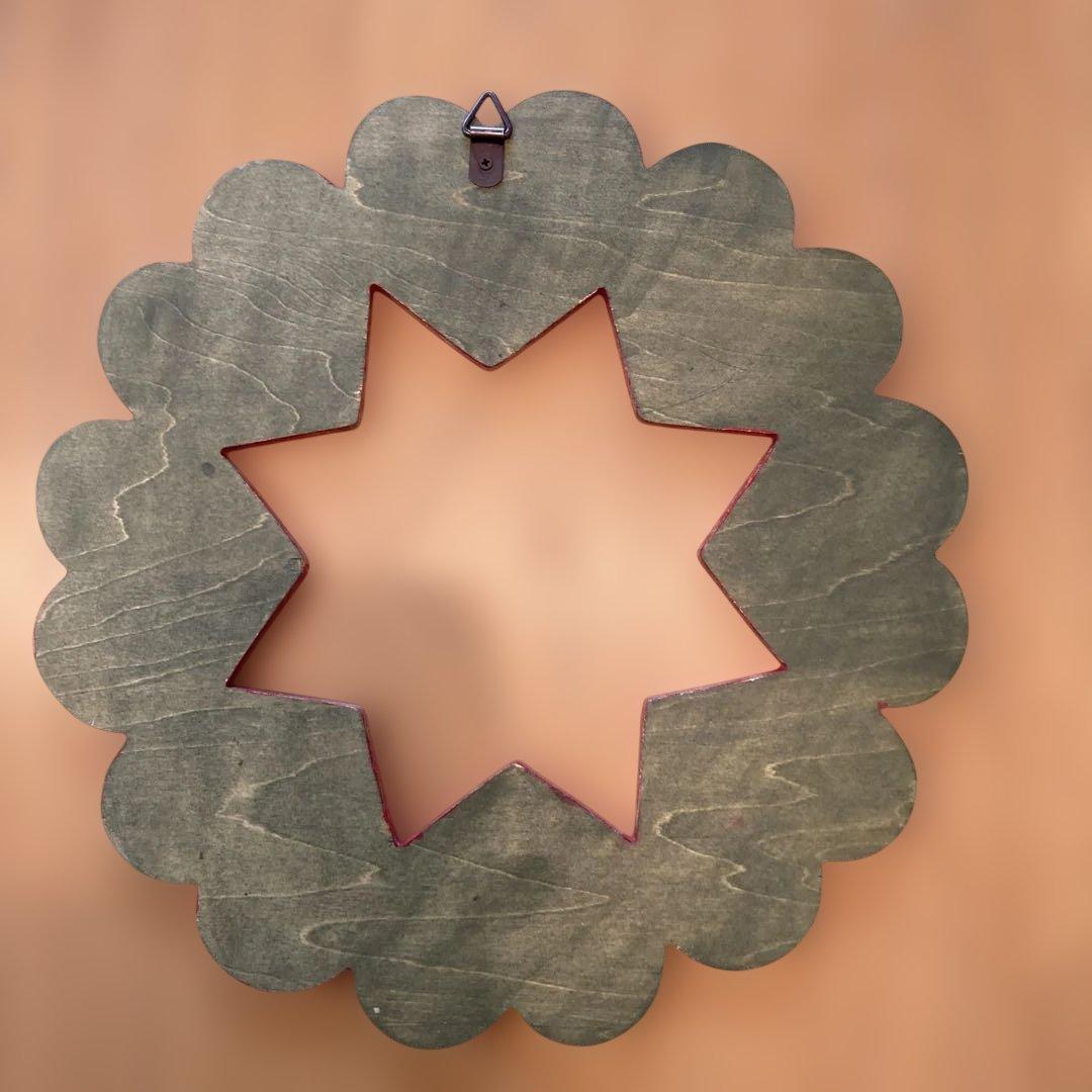 クリスマスリース ハート型 トールペイントサンタクロース