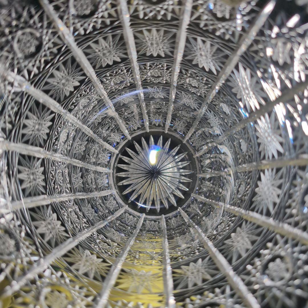 【ボヘミア】高級クリスタル　フラワーベース　500PK 24%PbO チェコ