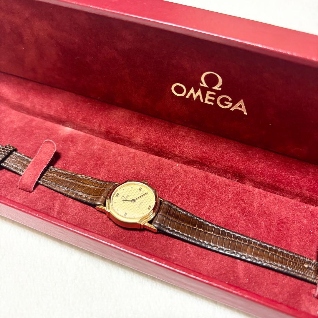 激レア オメガ 腕時計 デビル ゴールド 純正ベルト