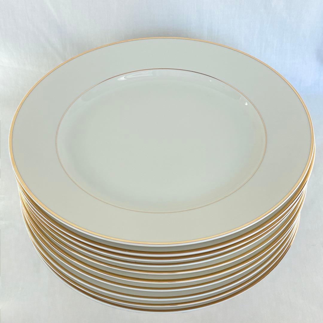 食器まとめ売り大皿平皿10枚洋食器RanmaruDynastyアイボリー金縁