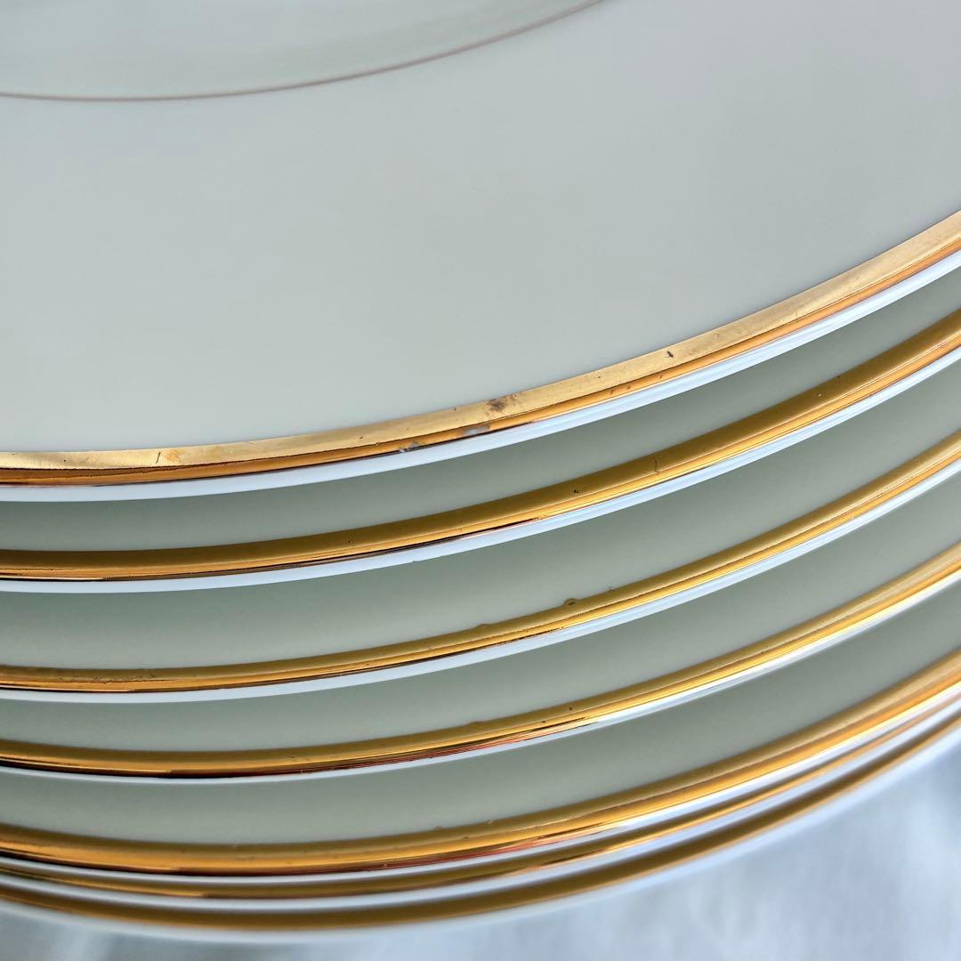 食器まとめ売り大皿平皿10枚洋食器RanmaruDynastyアイボリー金縁