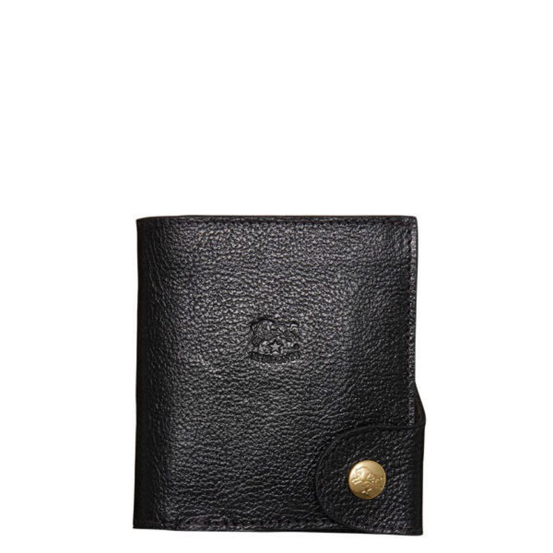 Syn様 イルビゾンテ 黒レザー財布 二つ折り ボタン