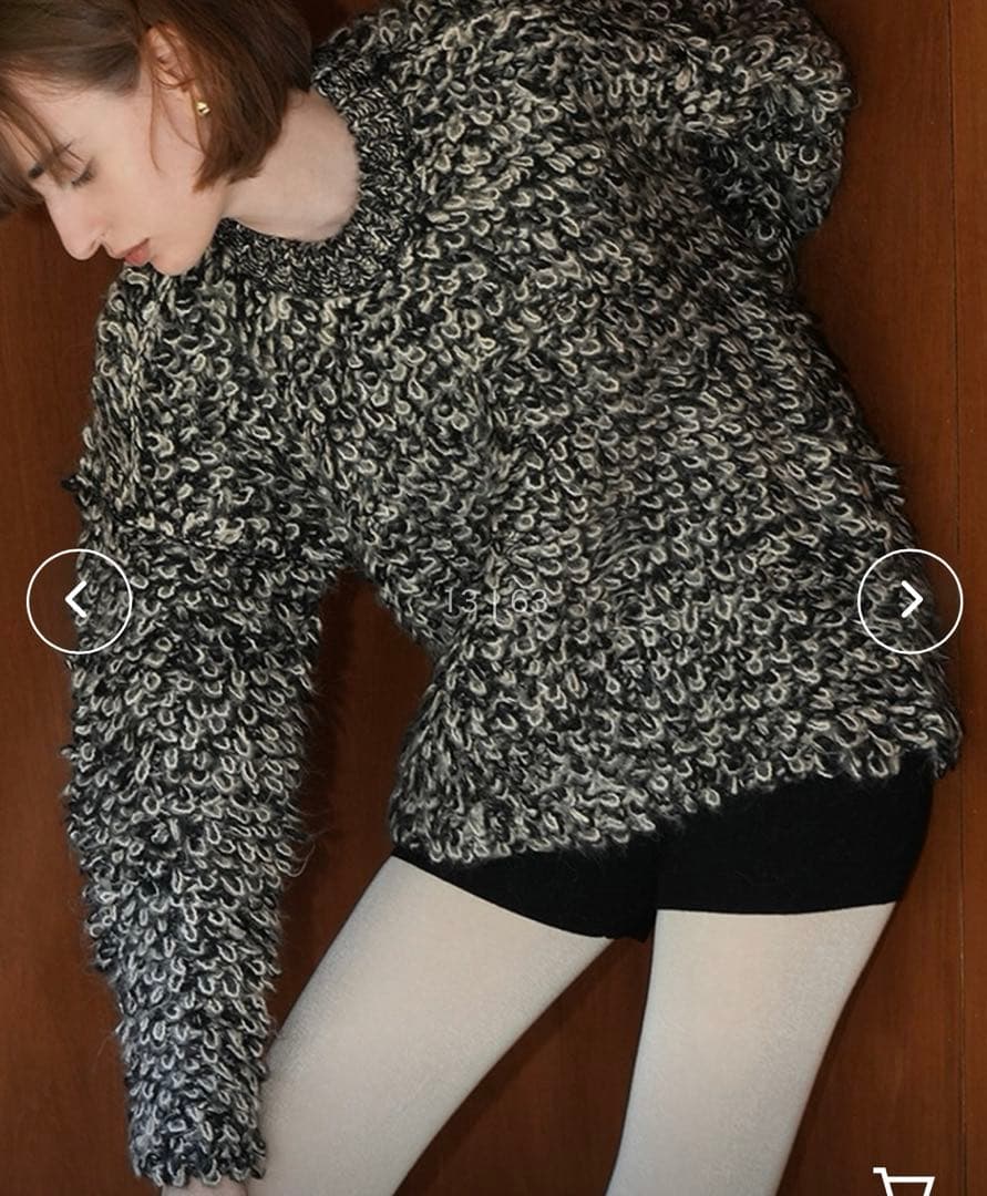 トップス CLANE MIX LOOP MOHAIR KNIT TOPS 2023FW