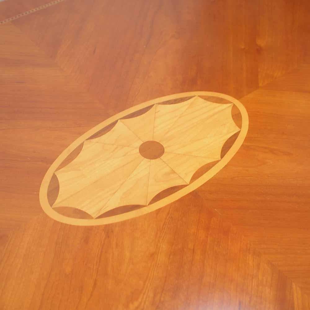 イタリアンクラシック 象嵌細工 ダイニングテーブル 楕円 クラシカル