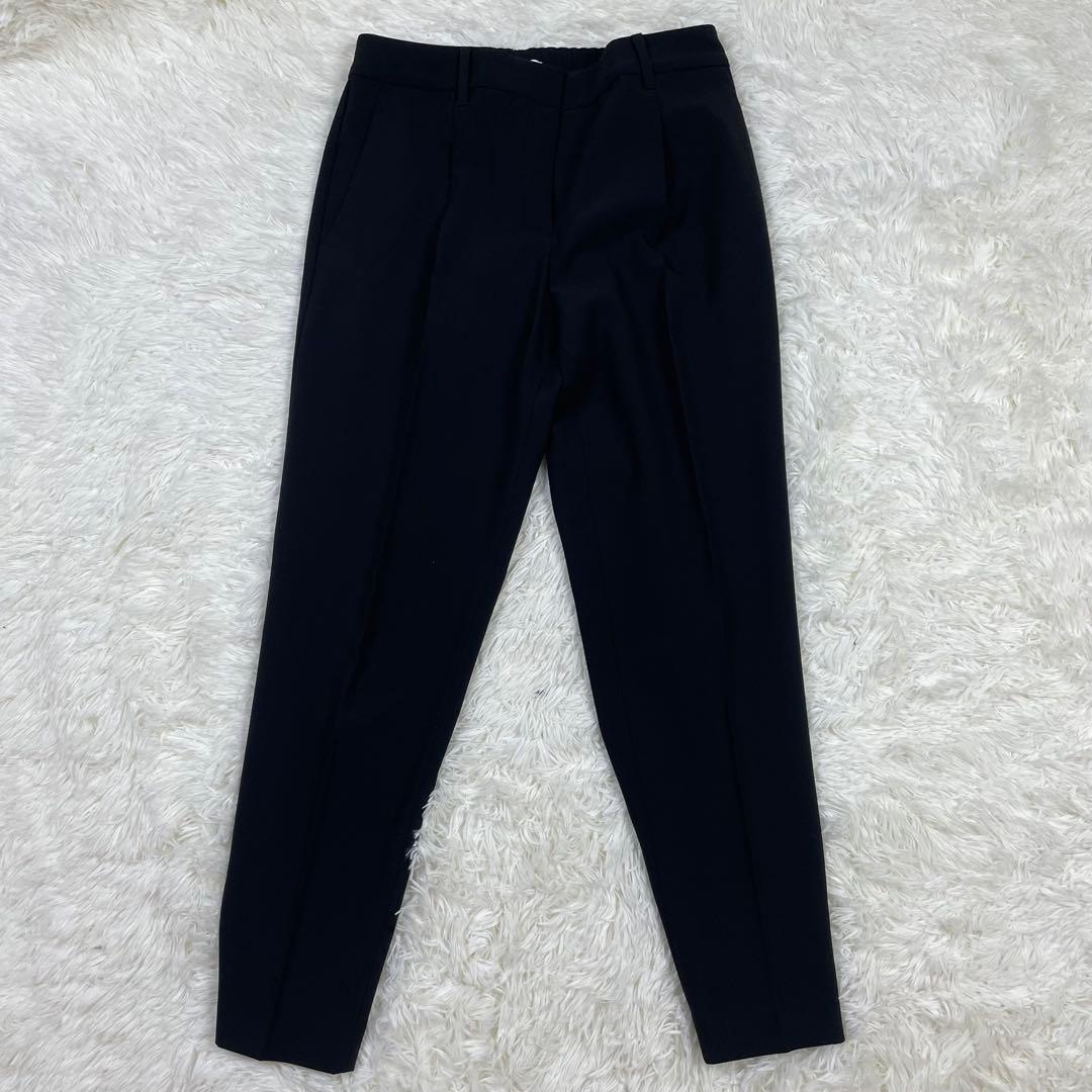 美品 ✨　L サイズ　PLST プラステ スーツ ノーカラー パンツ ブラック