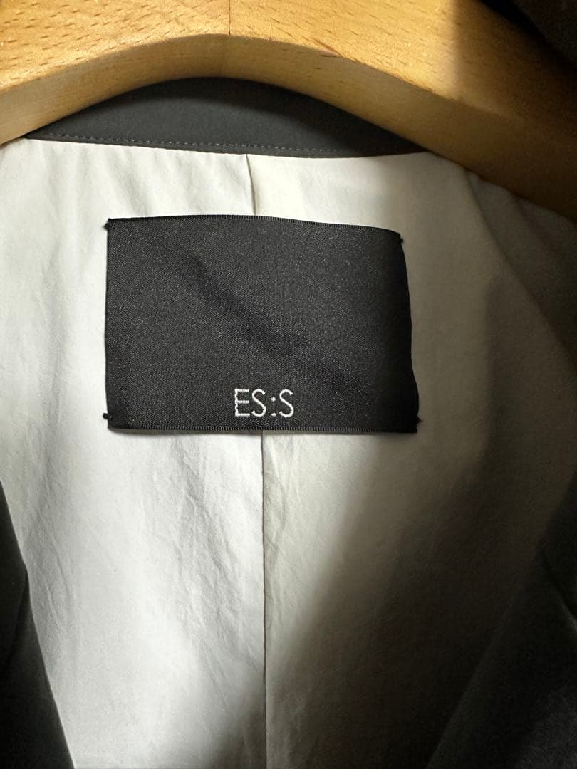 ES:S ダークグレー 定番トレンチコート