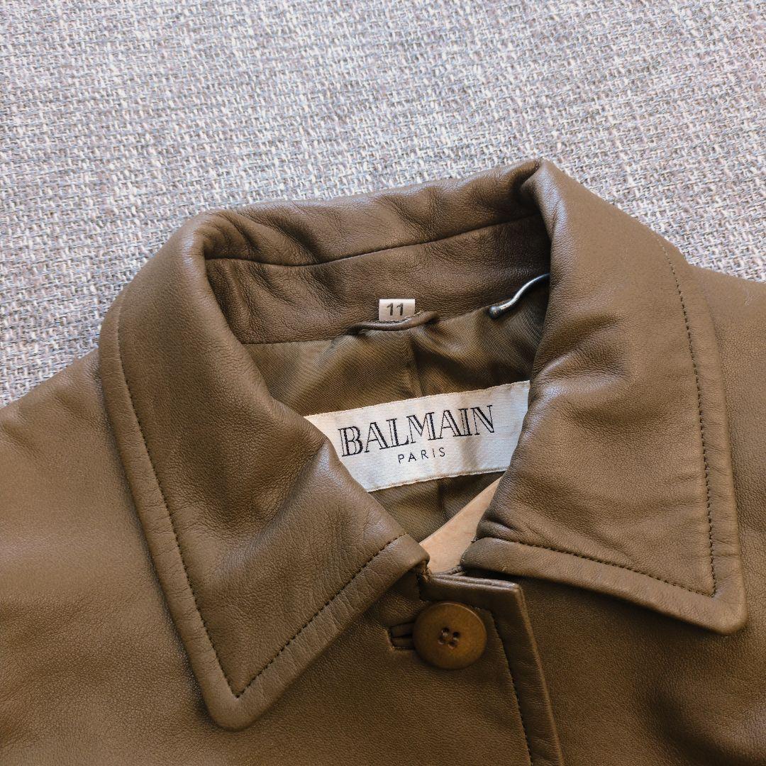 バルマン　国内正規品　ラムレザー　ハーフコート　ブラウンベージュ