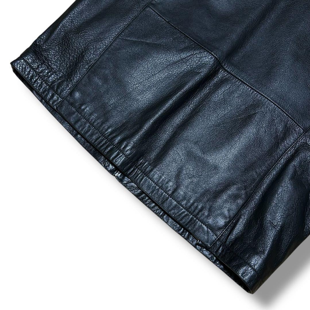 WILSONS LEATHER 本革 カーコート シボ革 海外Lサイズ