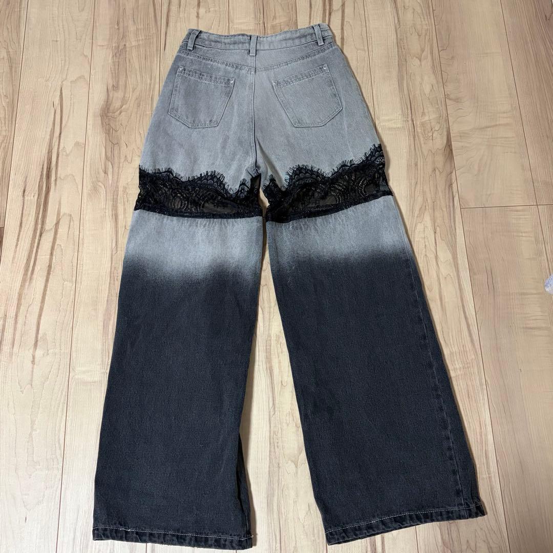 Darich ダーリッチ スカラップレースデニムロングパンツ