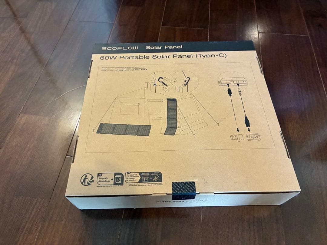 EcoFlow 60Wソーラーパネル Type-C 新品未使用未開封品