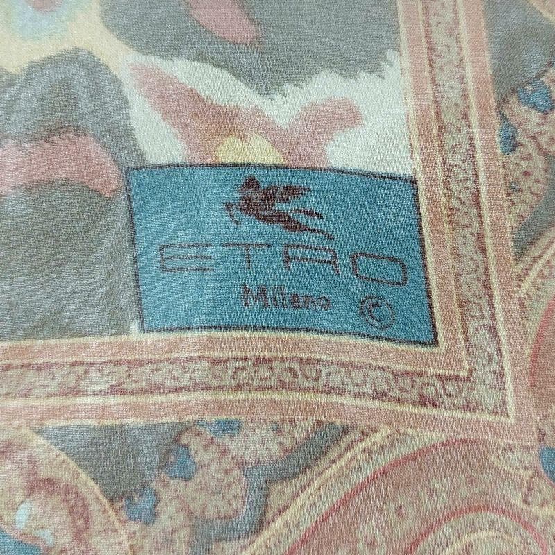 hasamiage◆美品 エトロ 大判ストール シルク シフォン ショール