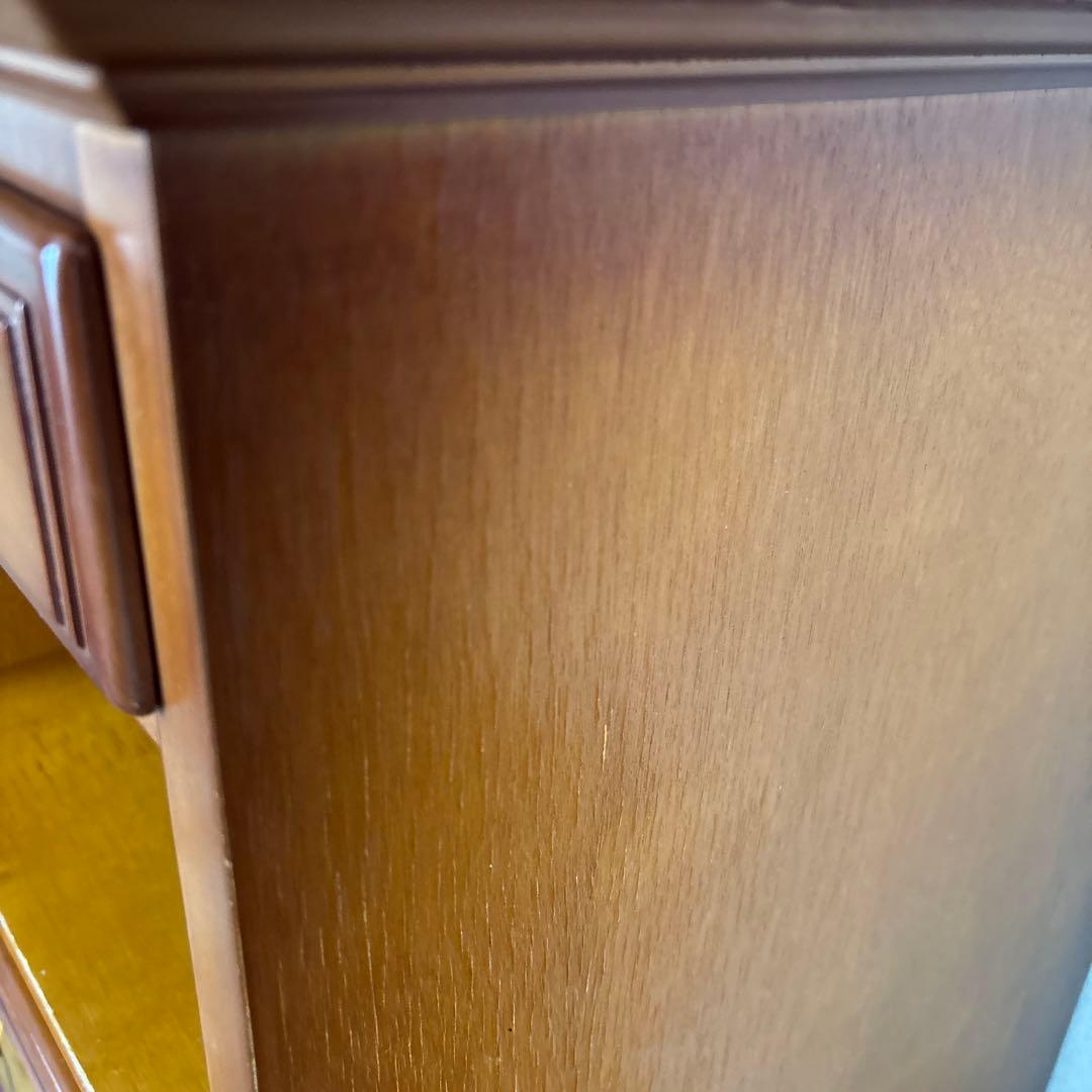 【アンティーク調】木製ブラウン5段チェスト スリム