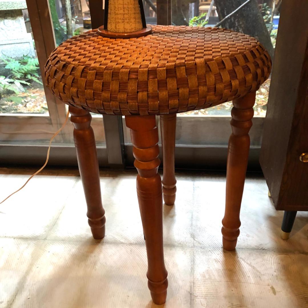 【昭和レトロ】サイドテーブル　木製　机　ディスプレイ　アンティーク　蚤の市