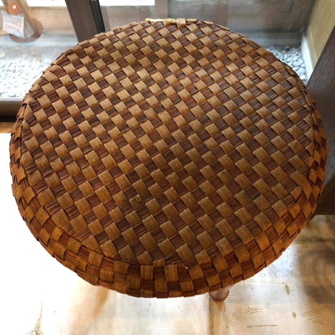 【昭和レトロ】サイドテーブル　木製　机　ディスプレイ　アンティーク　蚤の市