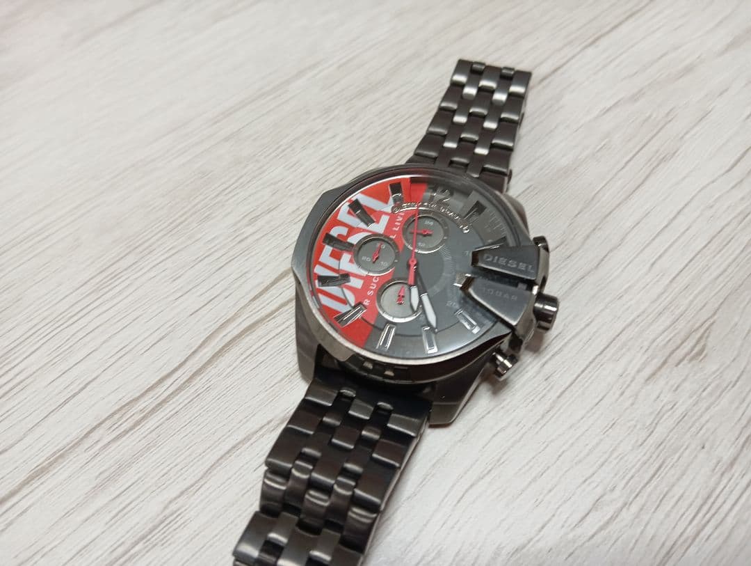 【値下げ】DIESEL DZ-4600 美品 クロノグラフ 腕時計 ブラック