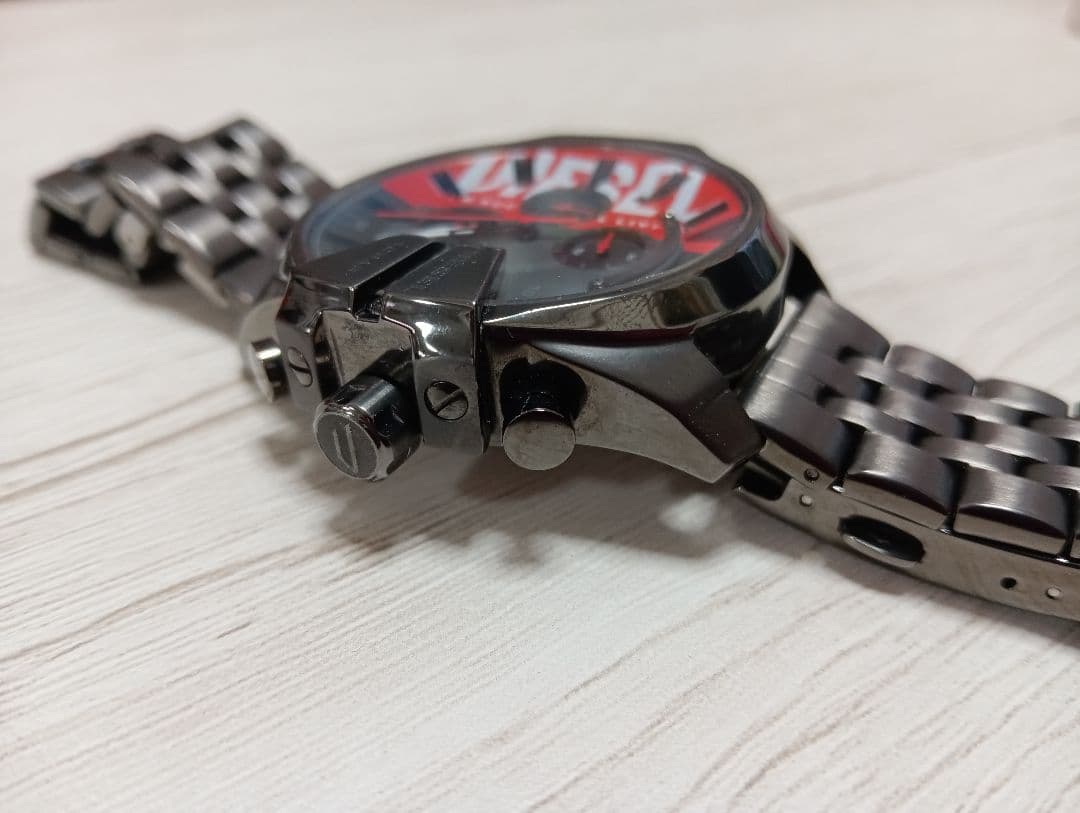 【値下げ】DIESEL DZ-4600 美品 クロノグラフ 腕時計 ブラック