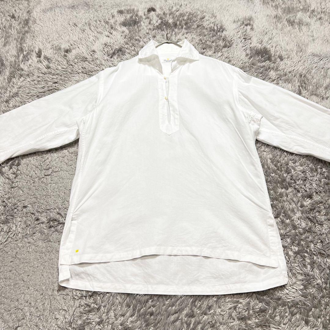 ジャンネット　リネン混　カプリシャツ　長袖　Lサイズ 着用感のない美品