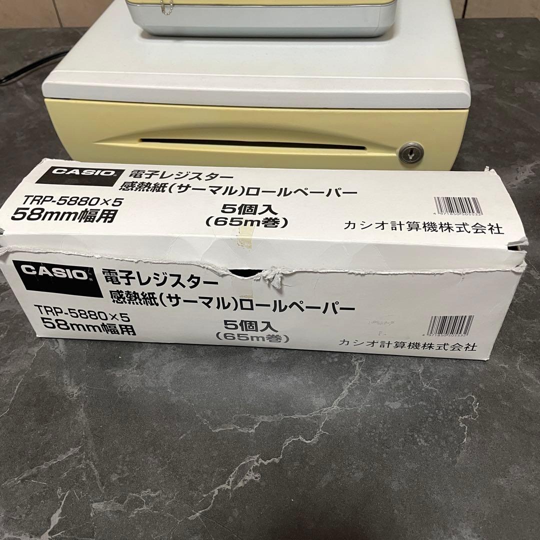 CASIO カシオ 電子レジスター TE-340 鍵付き 動作良好