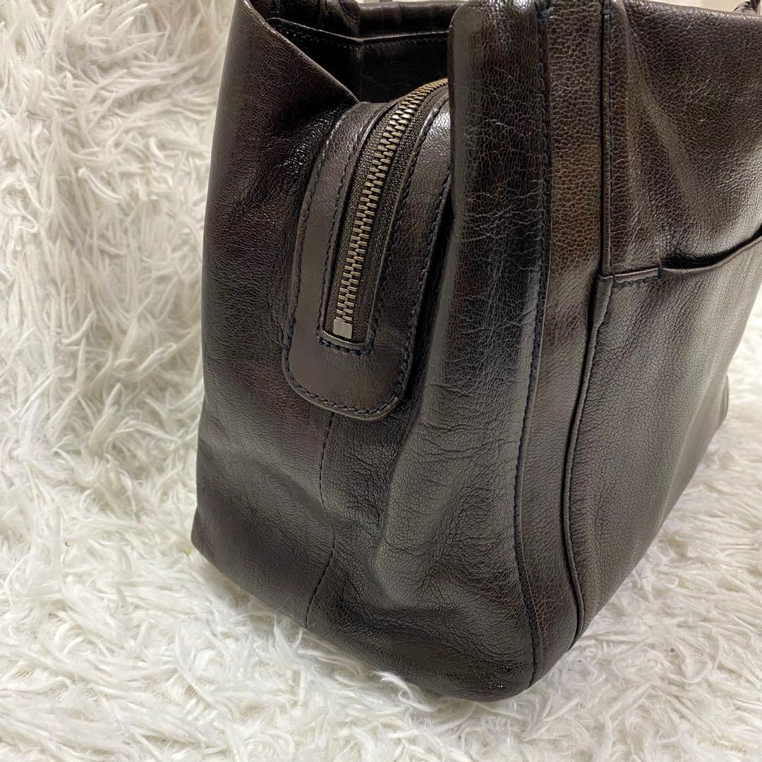 人気商品✨genten ゴートベーシック ミドルトート バッグ　レザー　山羊革