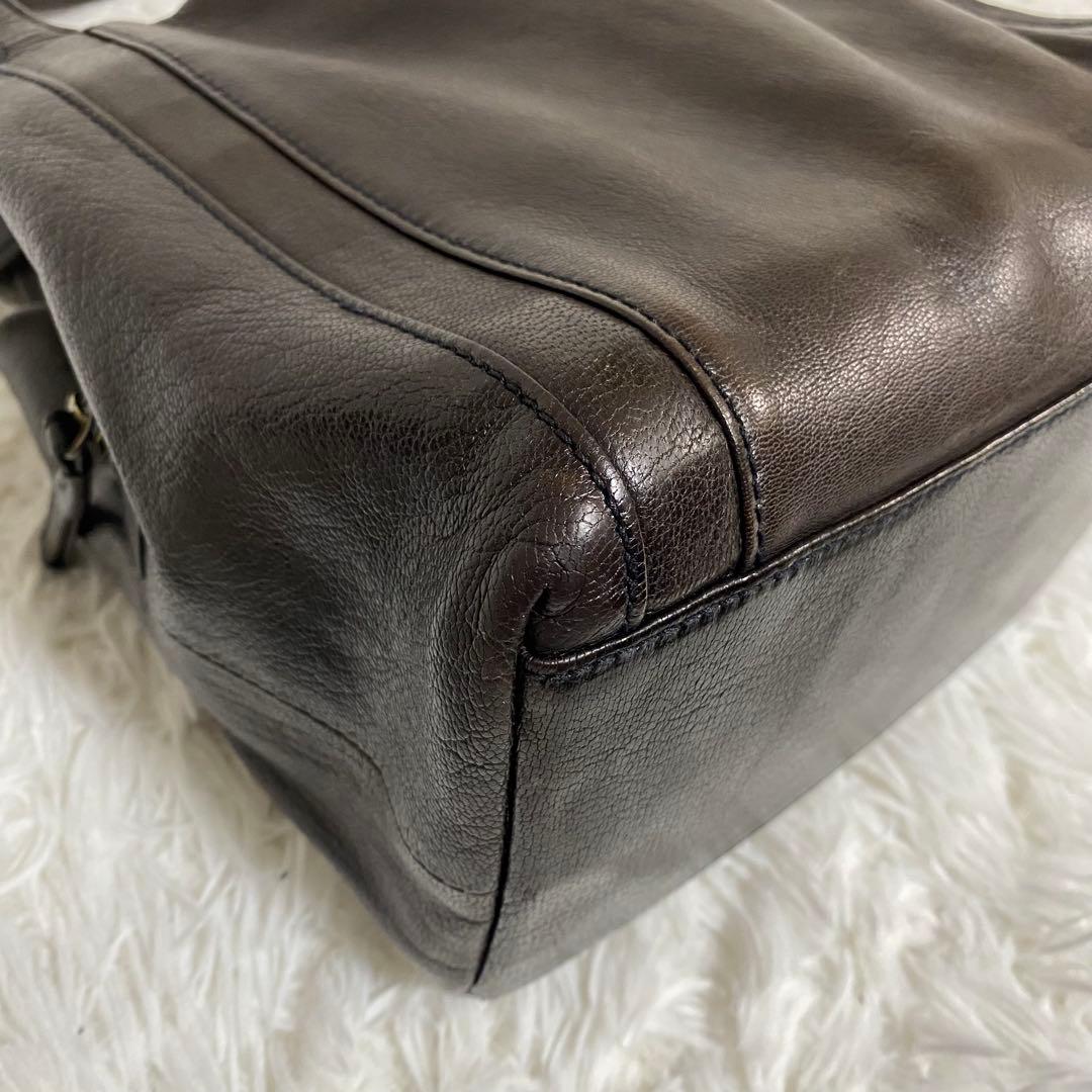 人気商品✨genten ゴートベーシック ミドルトート バッグ　レザー　山羊革