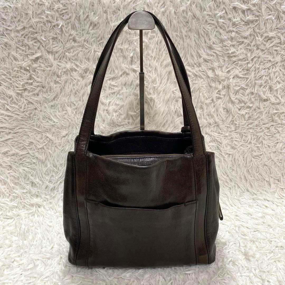 人気商品✨genten ゴートベーシック ミドルトート バッグ　レザー　山羊革