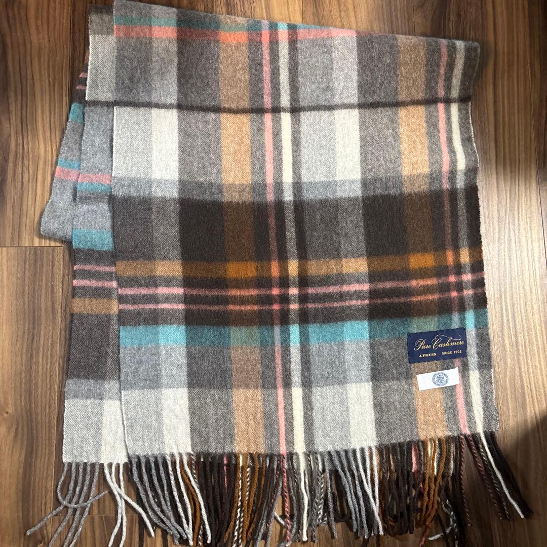 美品) J.PRESS カシミヤ100% マフラー
