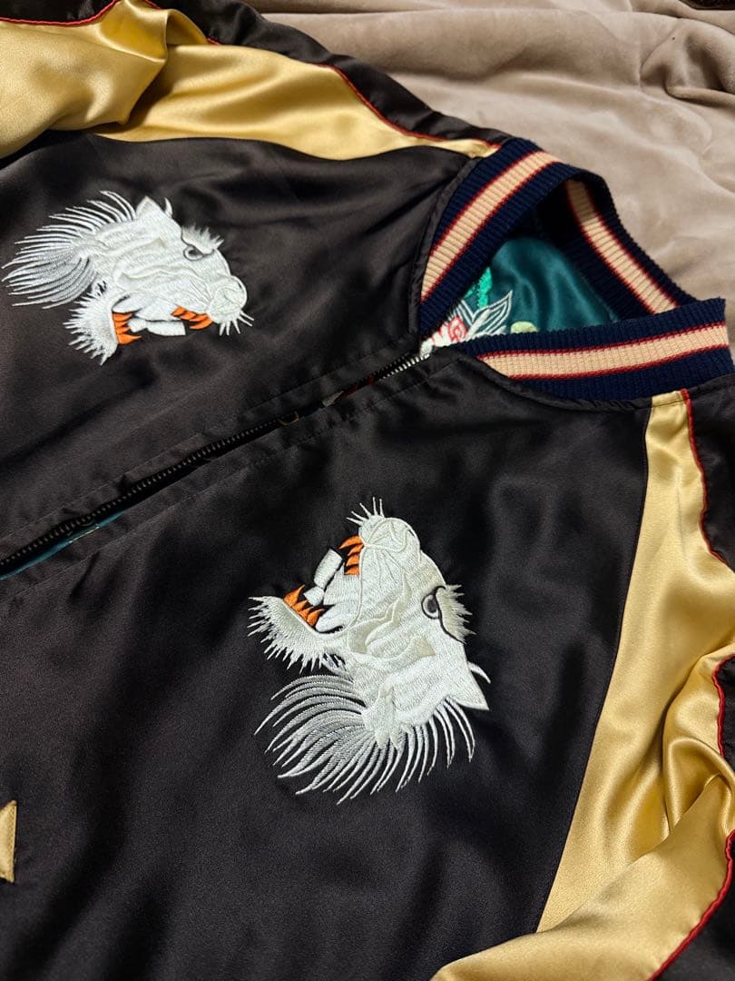 ２面用 テーラー東洋 虎鷲龍 日本限定 スカジャン vintage サテン