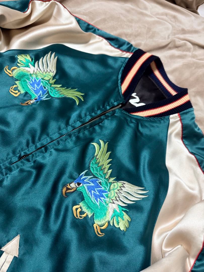 ２面用 テーラー東洋 虎鷲龍 日本限定 スカジャン vintage サテン