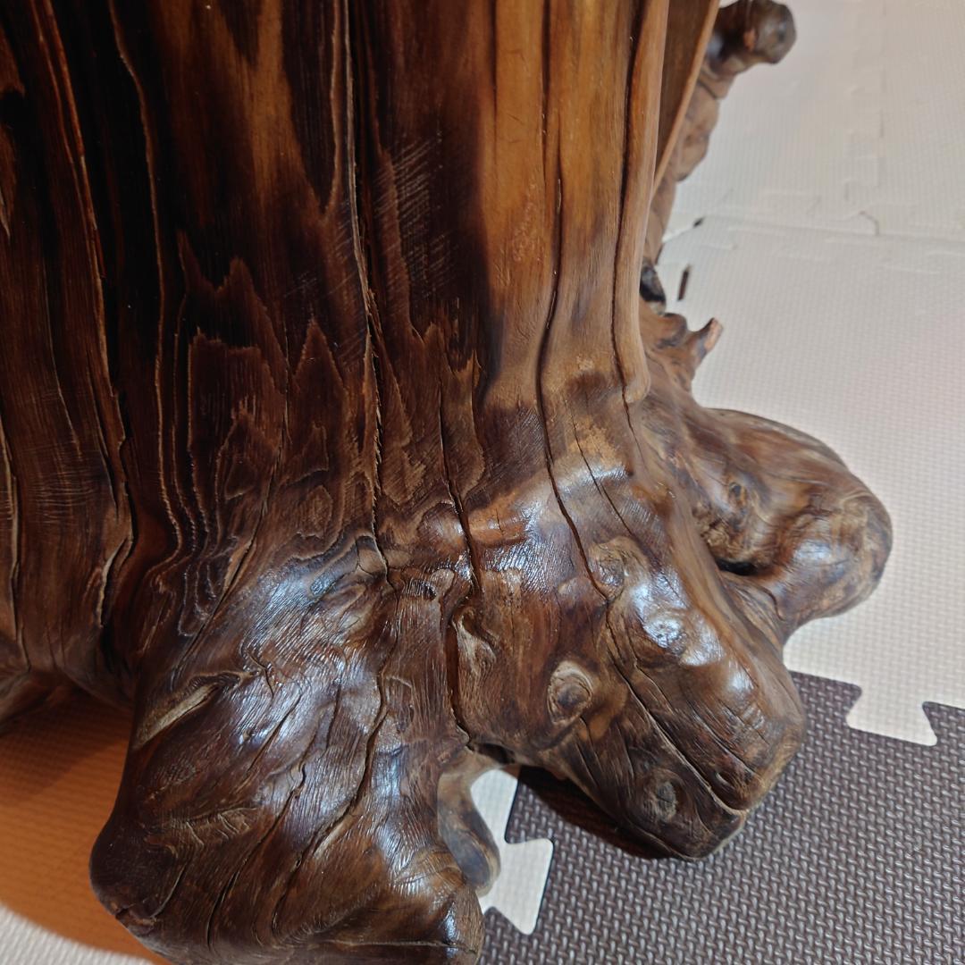 切り株・根っ子　切り出しスツール　椅子　昭和初期〜中期　天然木