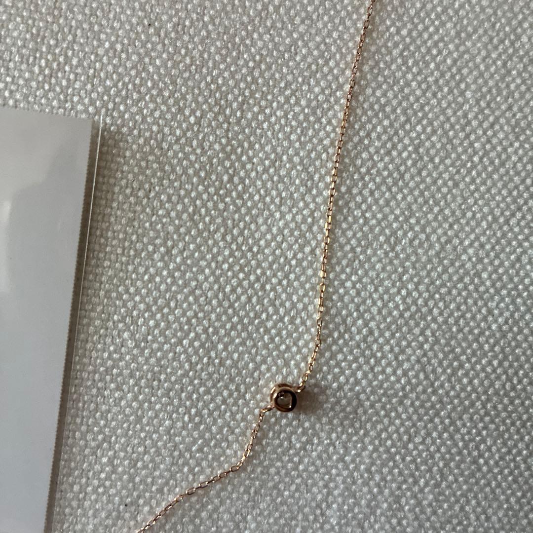 K18ピンクゴールド 天然ダイヤモンドブレスレット　0.1ct