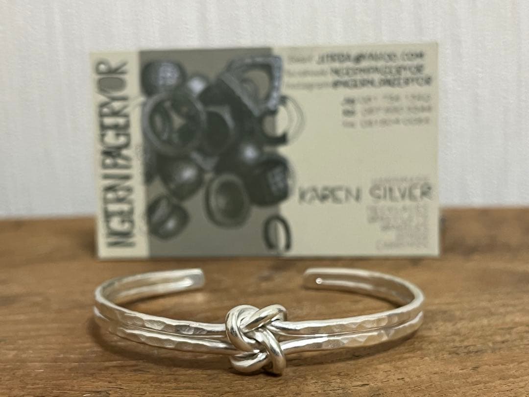 新品・未使用〖タイ購入〗カレンシルバー バングル ブレスレット 男女兼用