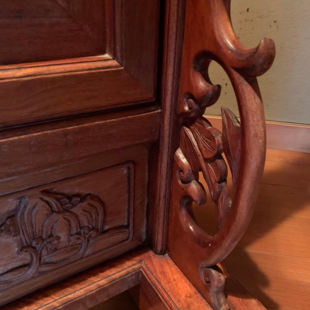 木製彫刻入り衝立　パーテーション